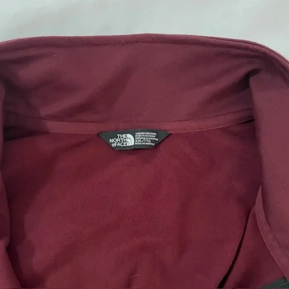 The North Face Burgundy Full-Zip Fleece Jacket Men's XL Soft Warm Outdoor Layer